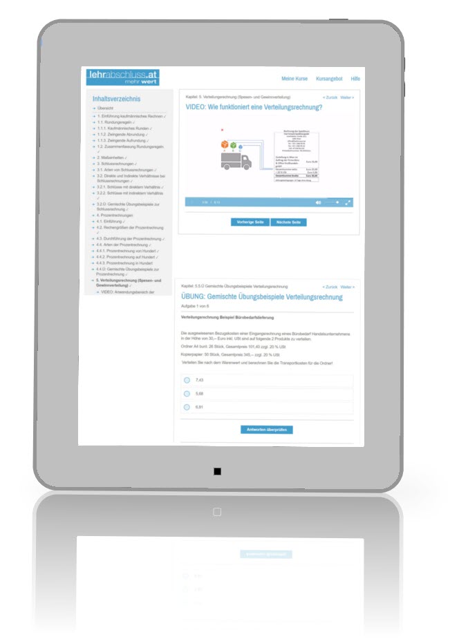 E-Learning SILBER Edition (6 Monate) - kaufmännisch- administrative Lehrabschlussprüfung